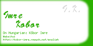imre kobor business card